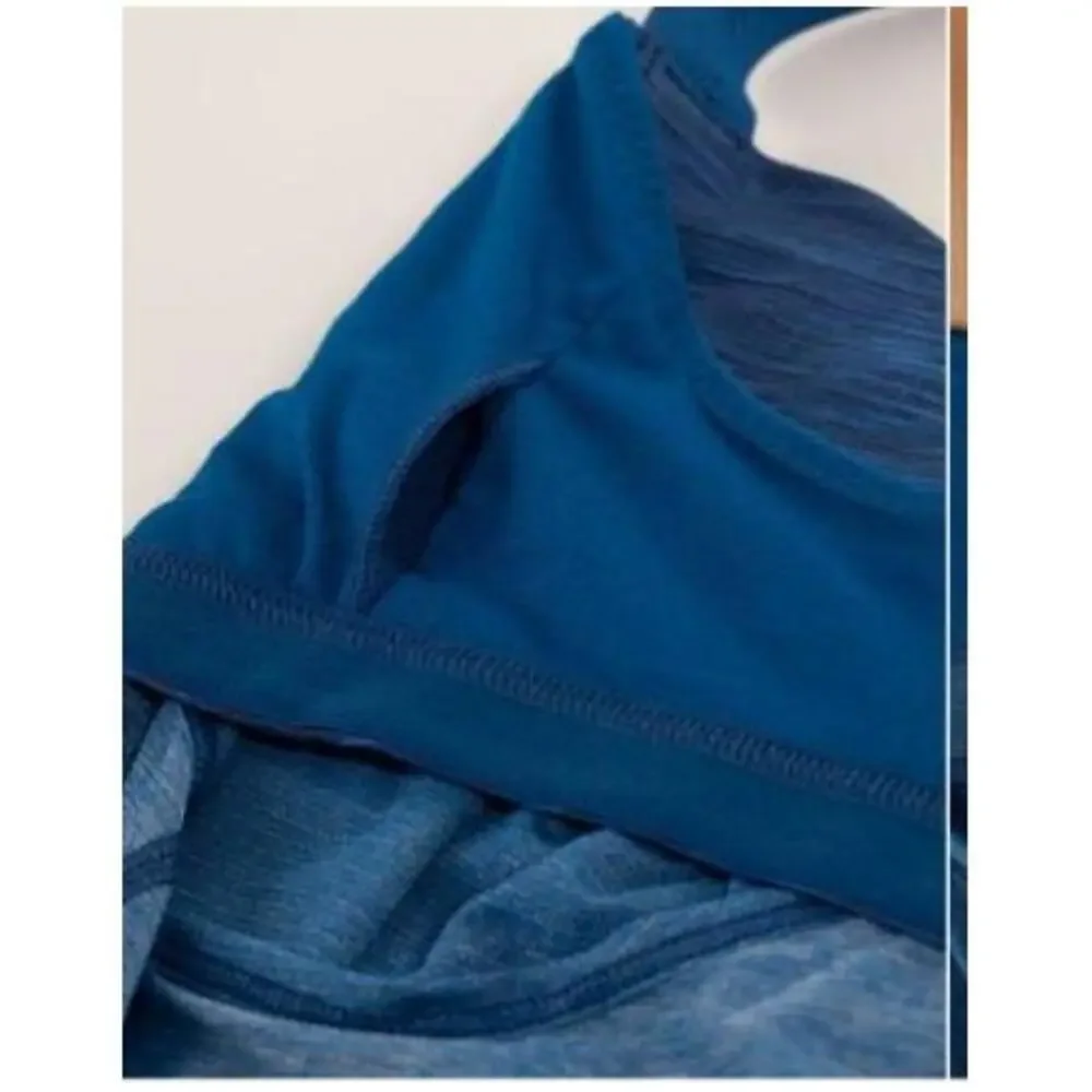 Lululemon Top Womens Eight Limitless Blue Ruched Empire Athletic Tank